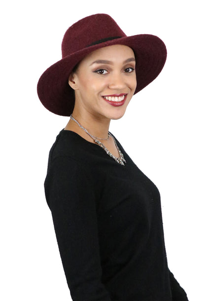 Misty Malloy Wide Brim Fedora for Women Wool Blend CLOSEOUT!